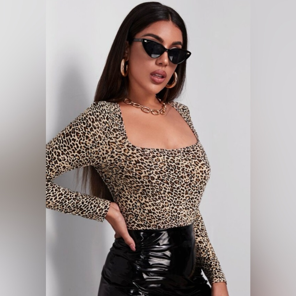 SHEIN Animal Print Bodysuits